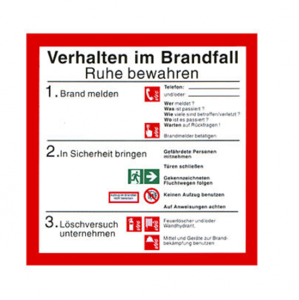Brandschutzordnung BSO Teil A DIN 14096